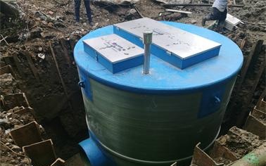 Underground drainage pump station aboveground urban garden